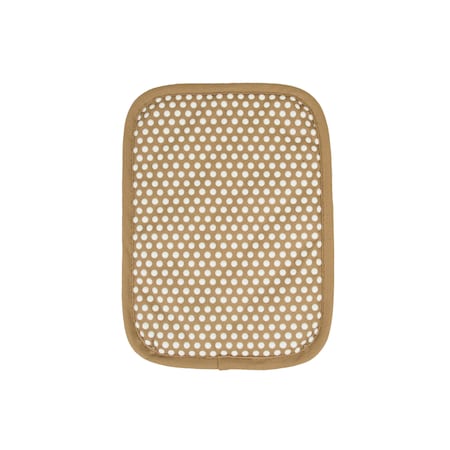 Ritz Royale Solid Pot Holder/with White Silicone Dots Mocha, PK12 31261